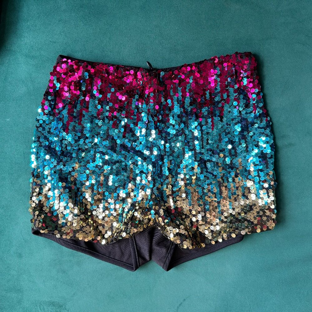 ** SOLD** Sparkly Multicolored Sequined Booty Shorts - 2 for $10 bundle!